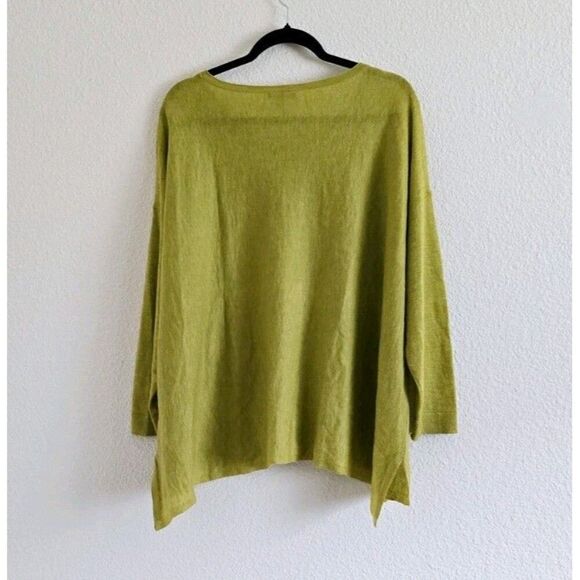 Eileen Fisher Pullover Sweater Knit Wool Blend Size Large Boxy Fit - Picture 8 of 9